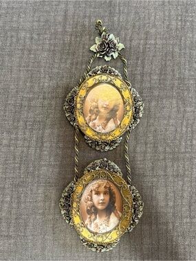Ornate Gold Double Portrait Wall Hanging by